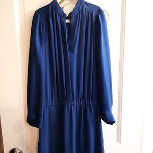 aritzia babaton bennett dress cobalt blue xxs silk
